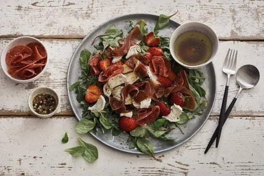 Recette originale de Salade au jambon cru et chèvre