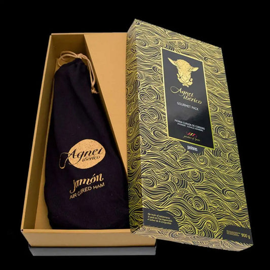 Coffret gourmet jambon agneau Agnei Iberico || Coffret jambon